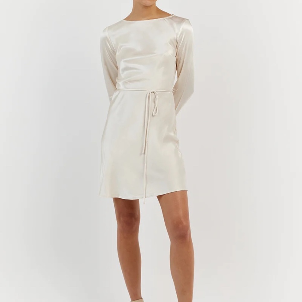 Satin Dissh Mini Dress